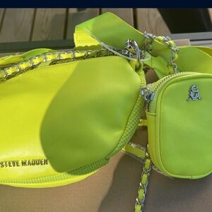 Steve Madden Bright Yellow Crossbody Bag Duo